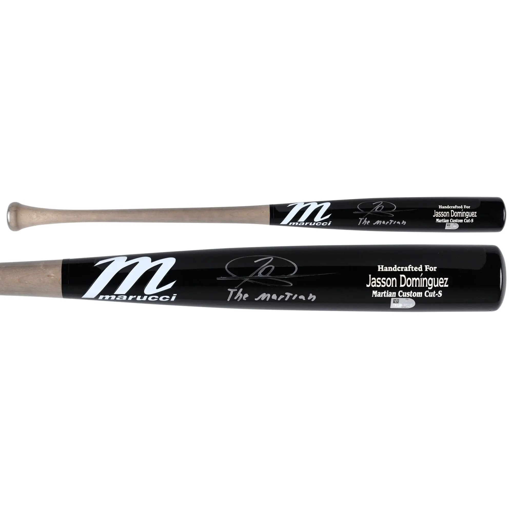 Jasson Dominguez New York Yankees Autographed Marucci Game Model Bat with "The Martian" Inscription - Fanatics Authentic Certified