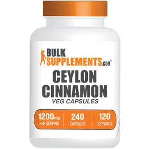 BulkSupplements - Ceylon Cinnamon Bark Extract Capsules - 1200mg per Serving (240 Capsules - 120 Servings)