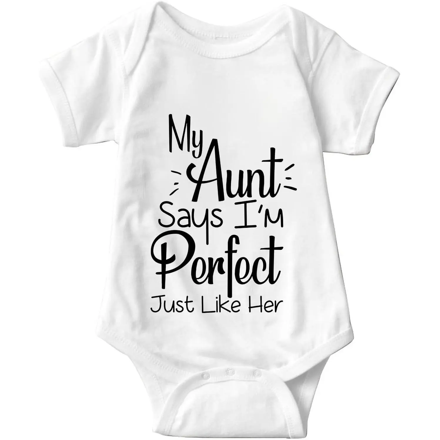 My Aunt Says I'M Perfect Baby Bodysuit Aunties Bestie Baby Clothes I Love My Auntie Newborn Infant