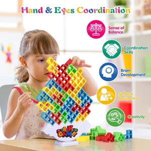 Balance Stacking Puzzle Game – Colorful Building Blocks for Kids, Adults, Friends & Teams, Perfect for Parties, Family Nights & Bedroom Play