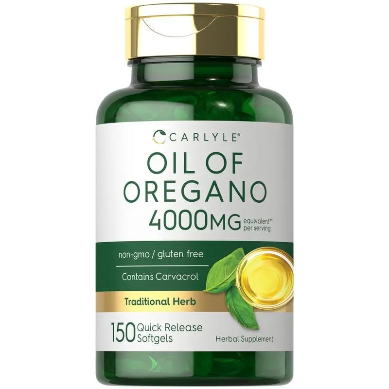 Carlyle 4000mg Oregano Oil Softgels | 150 Capsules with Carvacrol | Non-GMO Gluten-Free | Adult Immune & Digestive Wellness Support
