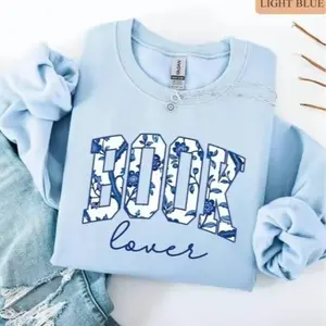 Cute Book Lover Sweatshirt, Bookworm Crewneck, Reading Club, Librarian Gift, Bookish Merch, Reader, Teacher Gift, Book Girly Top, Read Book Cotton Tee Unisex