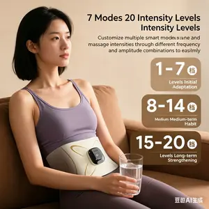 Popular Skinny Abdomen Massager EMS Micro Current Waist Massage Abdominal Heating Sports Full Burning Beauty Plastic Instrument Belt