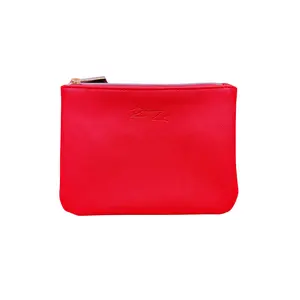 RittZi Radiant Rouge Cosmetic Bag - Slim Makeup Organizer, Vegan & Cruelty-Free