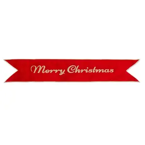 RAZ Imports 36" Red Merry Christmas Wreath Banner Christmas Decoration