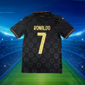 25-26 Home Black & Gold Short-Sleeve Fan Edition Ronaldo#7 Jersey