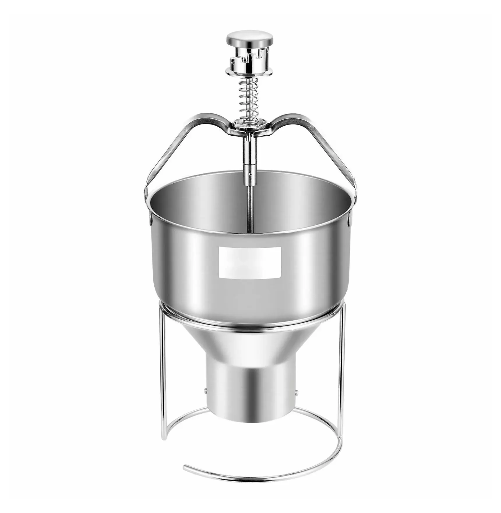 Donut Depositor - 304 Stainless Steel Batter Dispenser, 2.4L Capacity, 6 Thickness Settings, Manual Donut Maker for Bakery & Cafe Default