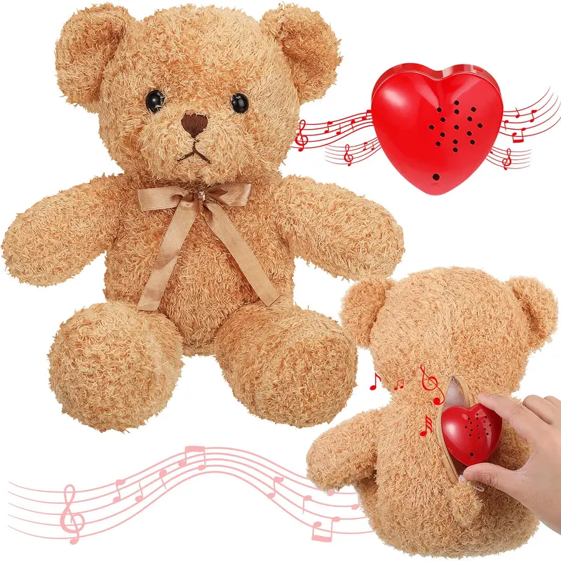 16 Inch Teedy Bear with 60 Seconds Heart Shaped Voice Sound