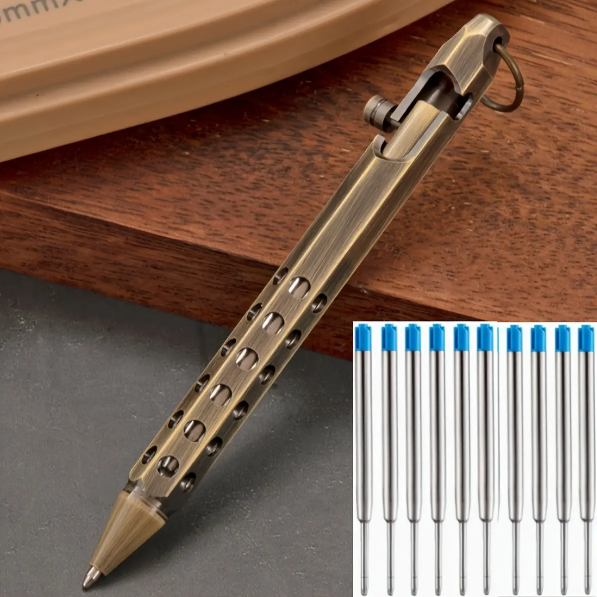 1 pc green signature pen + 10 pcs blue refills