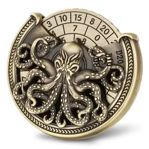 7-In-1 Rotating Dnd Dice Set, Unique Design Metal Dice for Tabletop Gaming, Perfect Gift for Dungeons & Dragons Enthusiasts