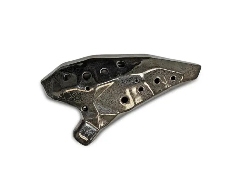 STL Ocarina - 12-Hole Tenor Ceramic C Major Ocarina "Polygon" in 2 Colors - for beginner and intermediate musicians and musical instrument collectors