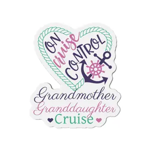 On Cruise Control Grandmother & Granddaughter Cruise 2025 Magnet, Family Cruise Door Decoration, Grandparent Family Cruise Souvenir Magnet