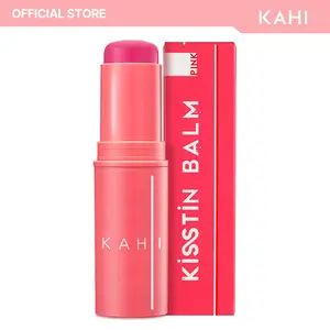 KAHI Kisstin Balm Pink - Skin-Refining Face Balm Moisturizer & Makeup Stick - Nourishing Beauty - Multi-use Face Makeup-enhancing Glow (0.32 fl oz)
