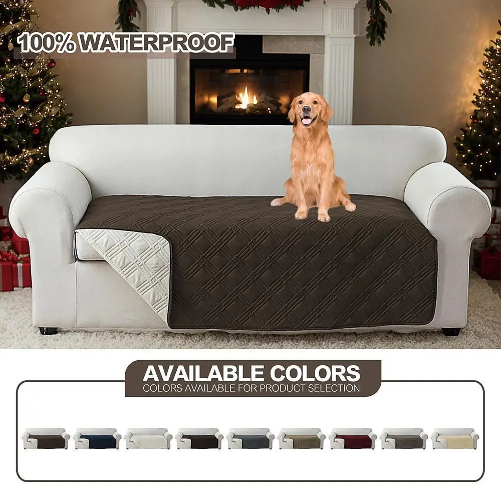 100% Waterproof Chair Cover for Pet Dogs Quilted Sofa  waterproof Nonslip Couch Slipcover  Protector 1-4Seats with handle