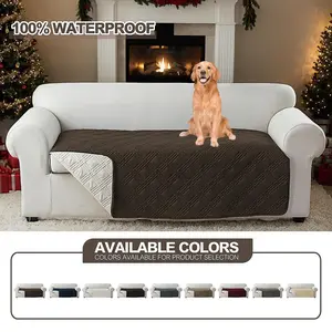 100% Waterproof Chair Cover for Pet Dogs, Quilted Sofa  Cover,Waterproof Nonslip Couch Slipcover  Protector for 1/2/3/4 Seaters with handle
