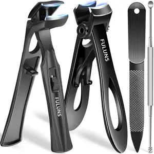 Toenail Clippers for Thick Toenails for Seniors, Angled Large Nail Clippers for Men with Catcher, Heavy Duty Toenail Clippers with Wide Opening Fingernail Clipper Nail Cutter Gifts for Men Women