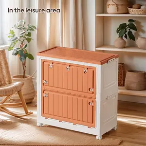 47.5cm*25.2cm Plastic Storage Drawer Cabinet, Mobile Organizer with Wheels, Space-Saving, Durable, Ideal for Living Room, Toys, Pet Supplies