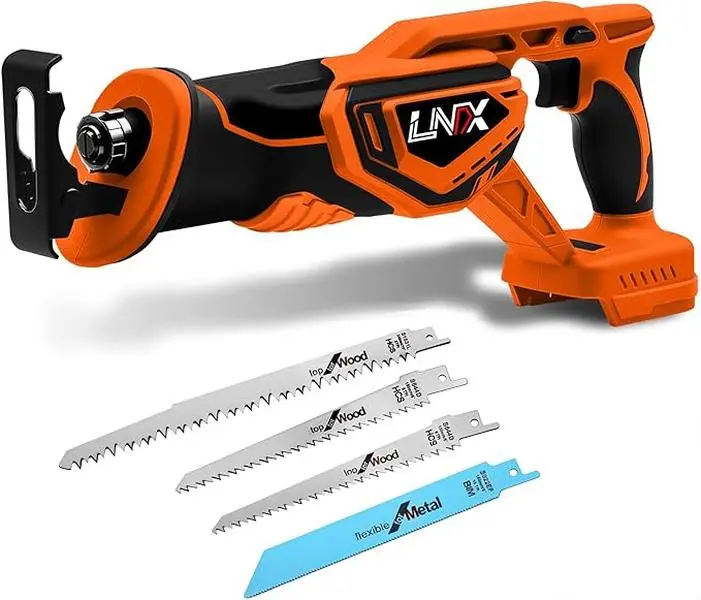 Dewalt 20V Battery Cordless Reciprocating Saw (Battery Not Included), 3000RPM Variable Speed Saw with 4 Zallsaw Blades, Rotating Shoe, Keyless Blade Clamp Recip Saw, Suitable for Wood, Metal, PVC Pipe
