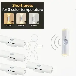 2026 Rechargeable Smart LED Night Light with Motion Sensor, RGB Dimmable Wall & Step Lamp, Magnetic Stick-On, USB Fast Charge, Long Battery Life, Cozy Plug-Free Lighting for Bedroom, Hallway, Stairs, Desk & Room Decor ambient colorful