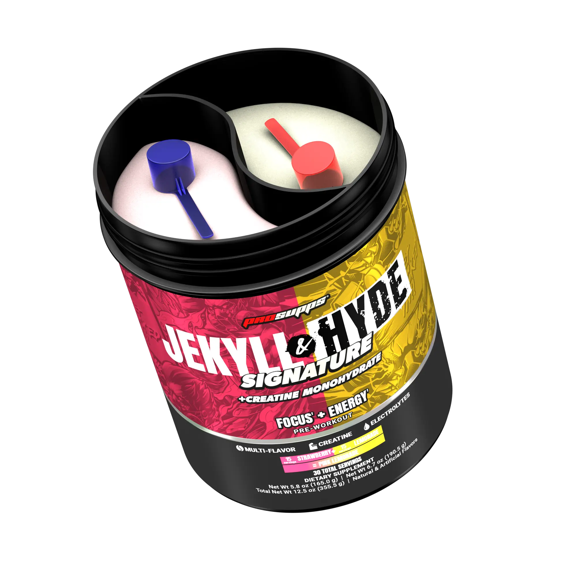 ProSupps Jekyll & Hyde Nightmare Dual Tub ProSupps Mr. Hyde Nightmare Pre Workout Powder with Caffeine & Stim-Free - Preworkout for Intense Energy, Mental Focus & Performance - Gym & Fitness Supplements