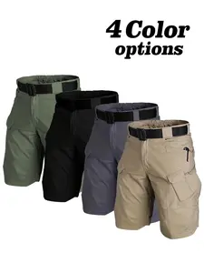 Mens Quick Dry Tactical Cargo Shorts - Durable & Breathable with Multiple Pockets for Summer Workouts & Outdoor Adventures - Stylish, Comfortable, and Versatile Short Pants Menswear Underwear.（no belt)