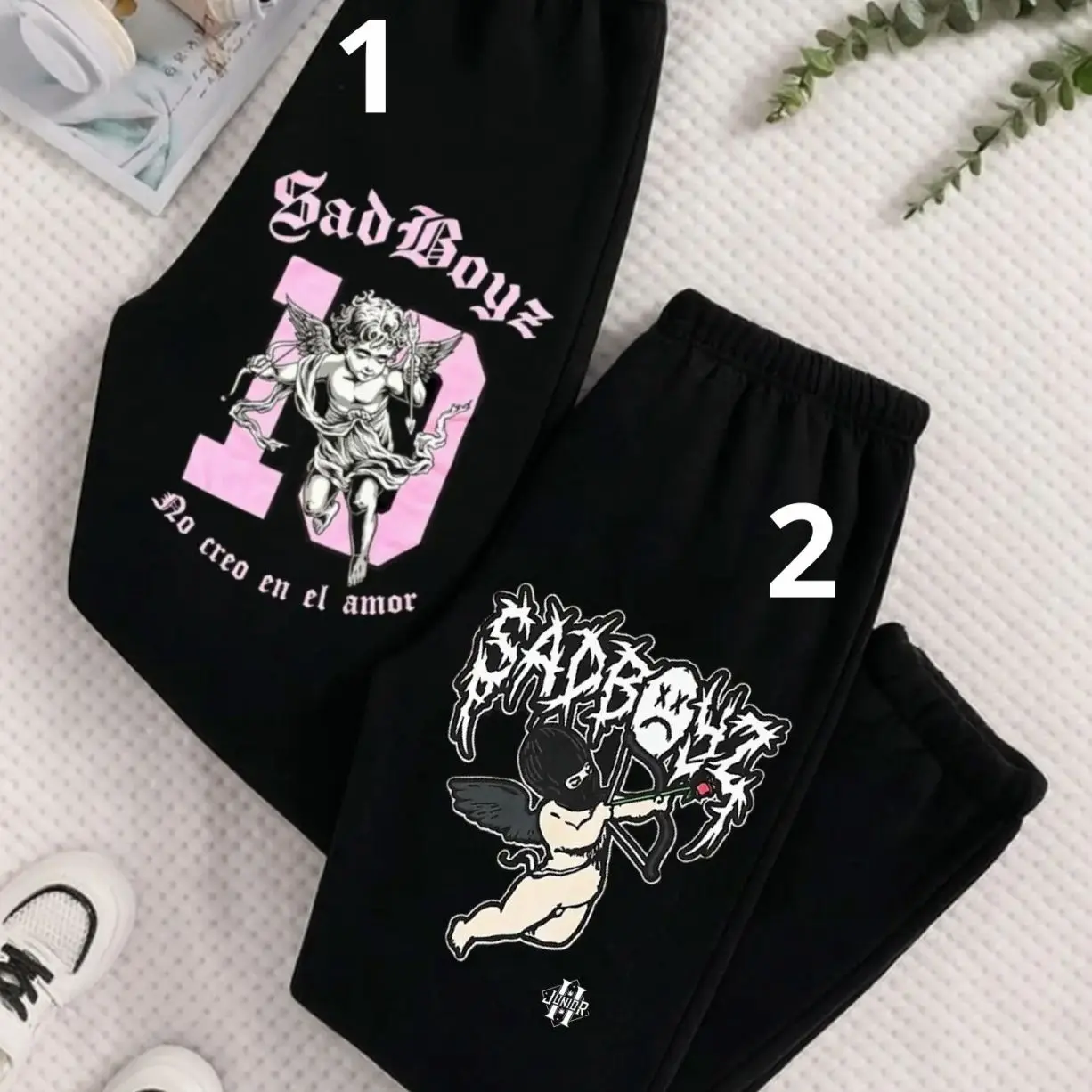 Junior $ad Boyz Diez Mi Amor Unisex Sweats, Sad Boyzz Sweatpants, Hip Hop Clothing, Music Gift For Fans, USA Made H