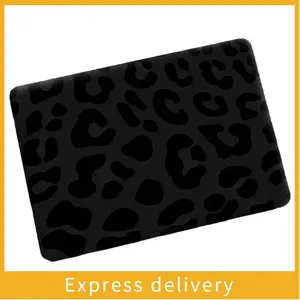 2 Piece Vibrant Leopard Print Laptop Sticker - DIYA + D Textured, Self Adhesive, Removable Laptop Decal for Glass, Plastic,