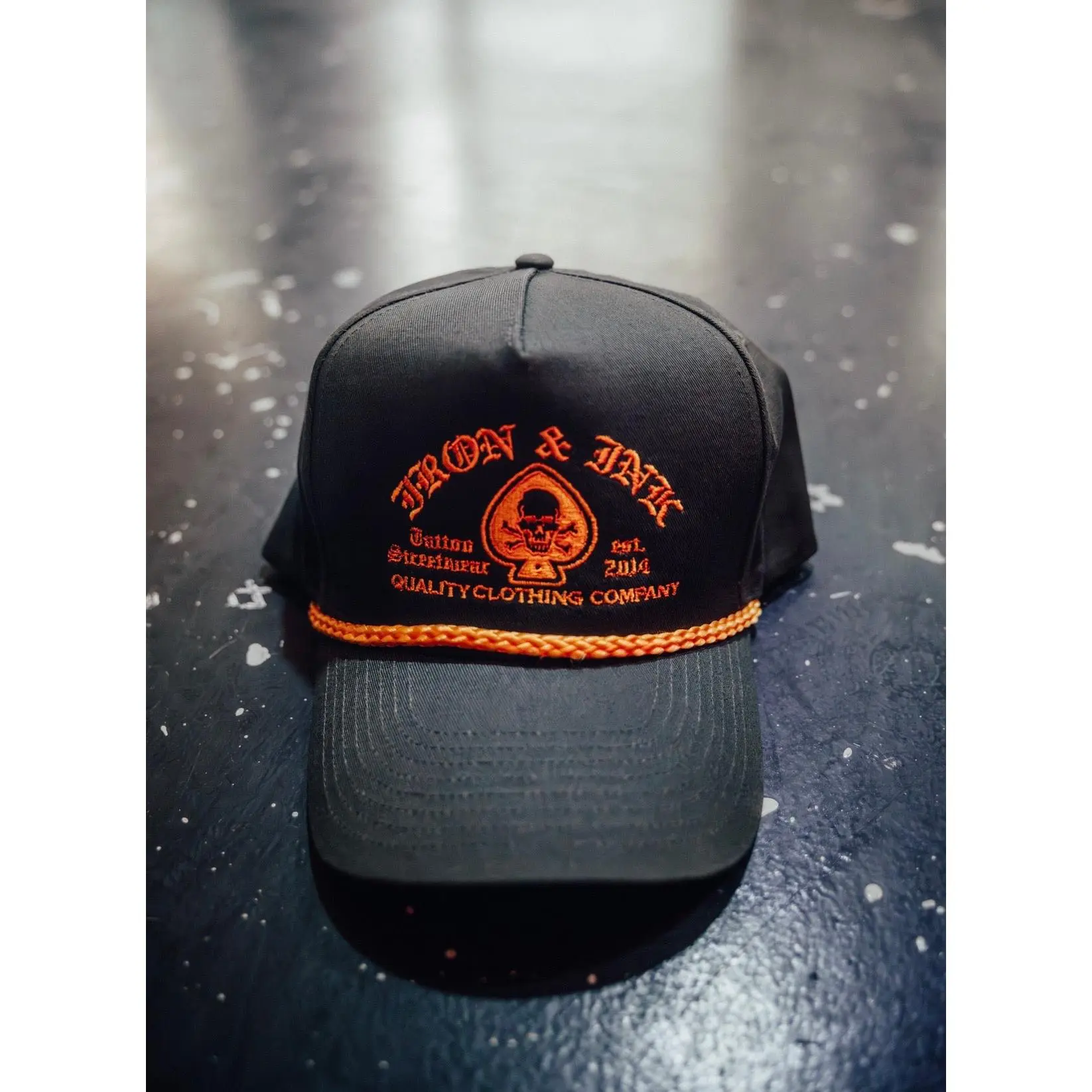 New spade vintage rope SnapBack- Olive green and gold