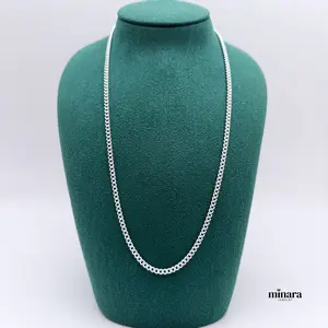 MINARA 950 Silver Cuban Chain 2.2mm Wide