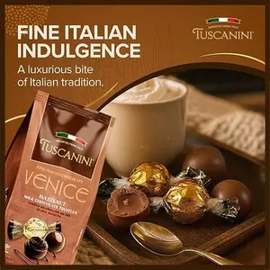 Tuscanini Fine Italian Hazelnut Milk Chocolate Truffles, Venice, 5.4oz | Gourmet Italian | Premium Gift | Perfect for Holidays & Celebrations
