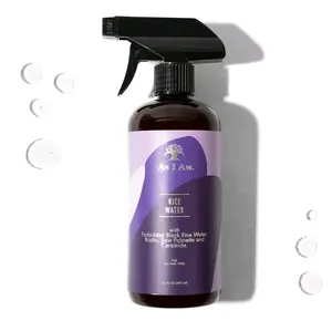 As I Am Hair Spray Rice Water 16oz with Forbidden Black Rice Saw Palmetto Biotin Clean Protein Free Formula Odor Vegan Cruelty Free for All Hair Types