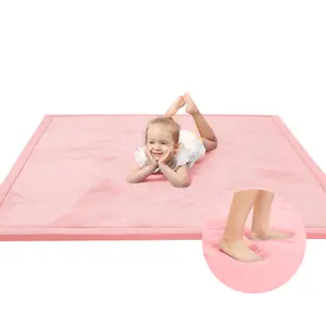 HulooSleep Play Rug for Playroom, Living Room - 1.3inch Thick Velvet with Non-Slip Bottom, Water-Repellent, Stain-Resistant