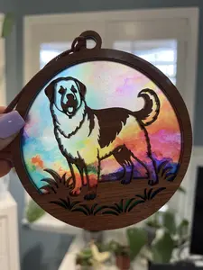Anatolian Shepherd Suncatcher for Sunny Window