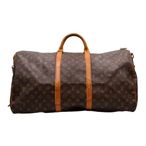 Pre-owned Louis Vuitton canvas Shoulder Bags Monogram Keepall Bandouliere 60 Travel Bag VI881(27359)