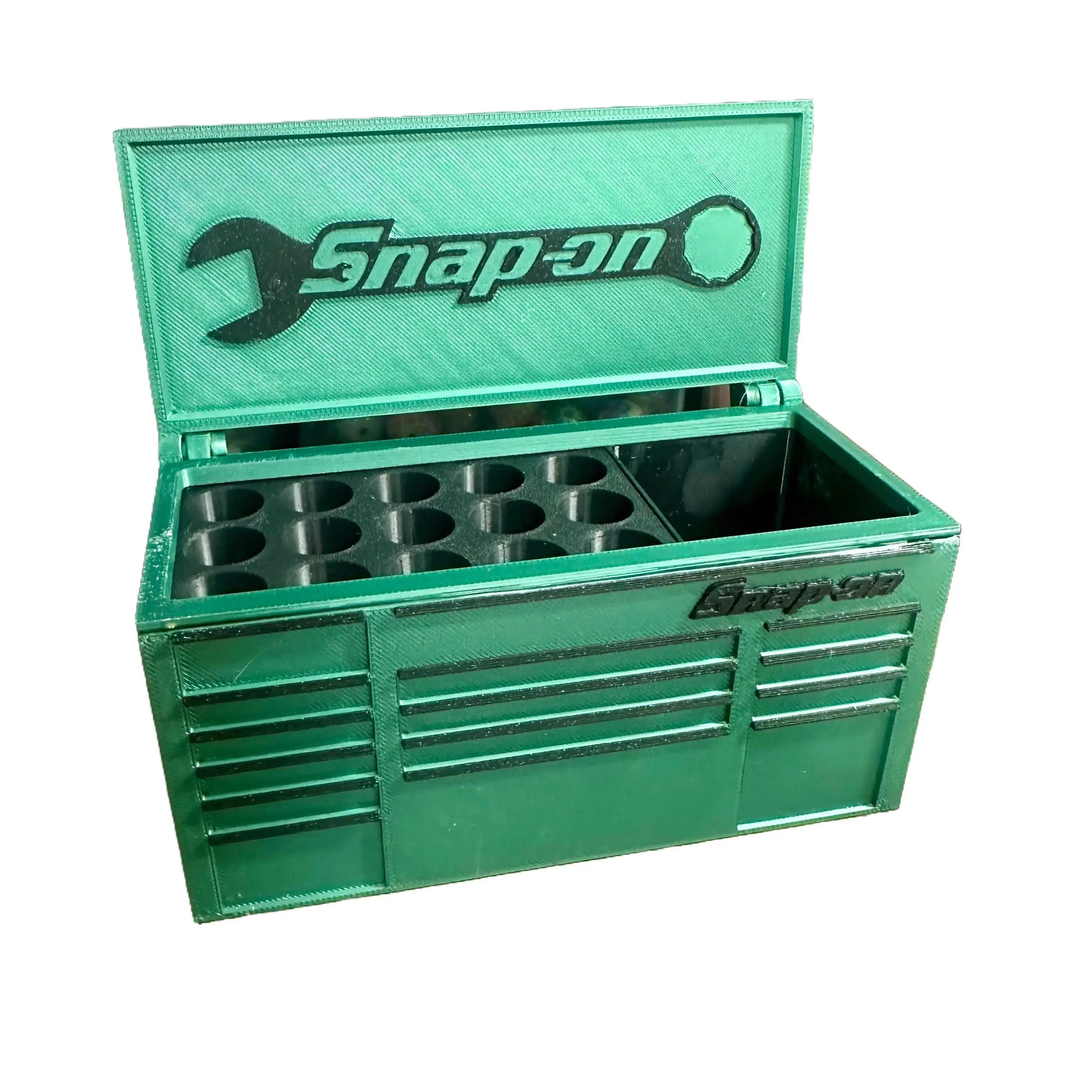 SNAP ON 3D Printed Pen Holder - Office Desk Accessory with Purple Granite Finish, Black Silk Filament Detailing, 5.75x2.75x2.5 in Stationery Organizer, Art Supplies Storage, Desk Organizer, Office Desk Accessories