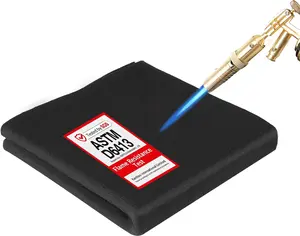 10MM Thick 12x12 Inch Fireproof Welding Blanket, 10mm Thickened Pad Fire Resistant Carbon Felt Cloth Flame Retardant Fabric Protector Pad for Soldering Firepit Smoker