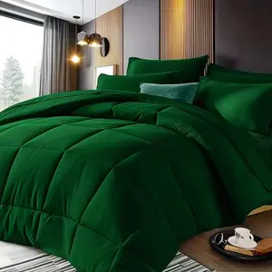 Comforter Sets, 5/7pcs Luxurious Checkered Comforter, Soft Microfiber, Lightweight, Breathable, Easy to Care for, with Comforter, Flat Sheet, Fitted Sheet, And Pillowcases, Comforter Sets Queen And King, Valentine's Day Gift