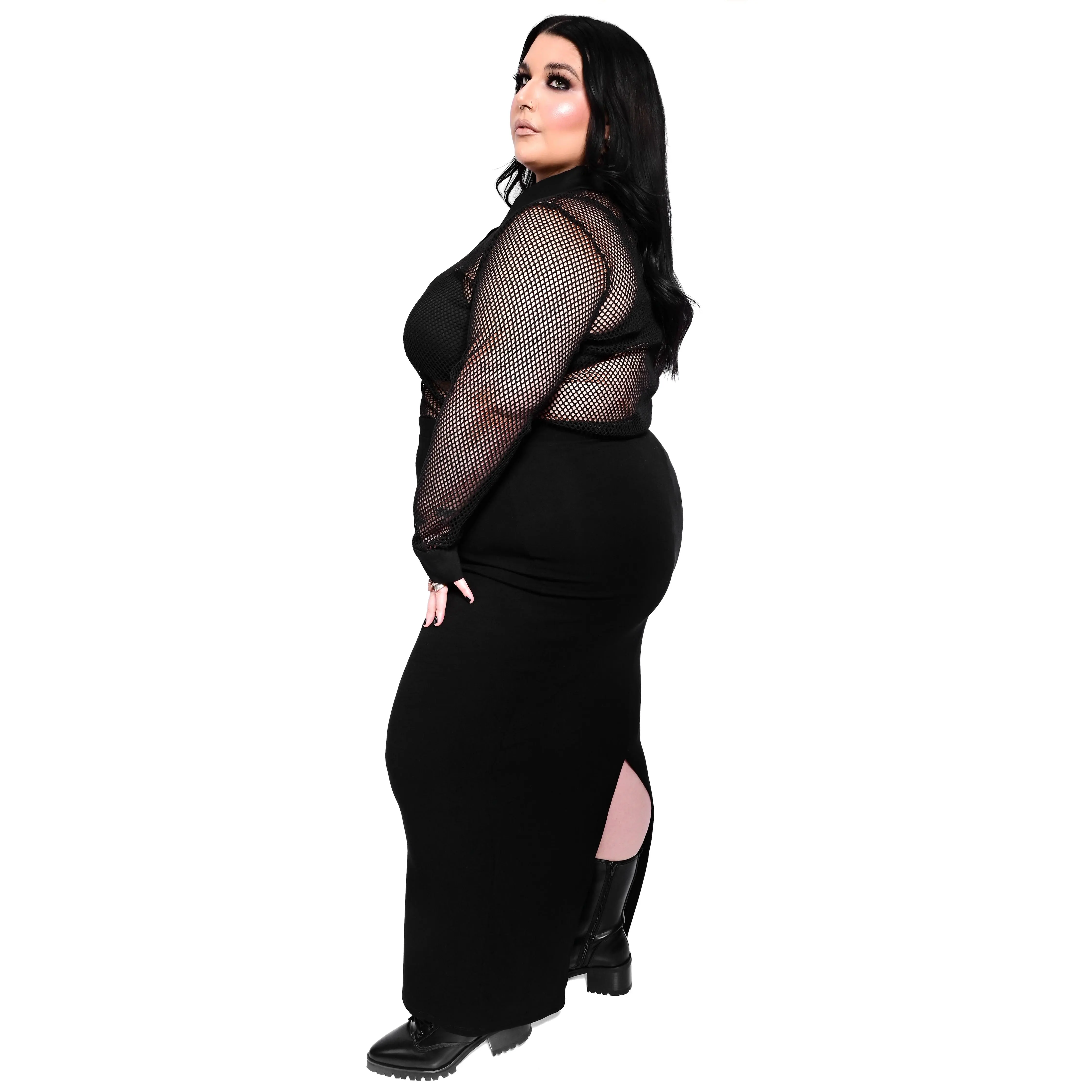 Blair Black Stretchy Maxi Skirt