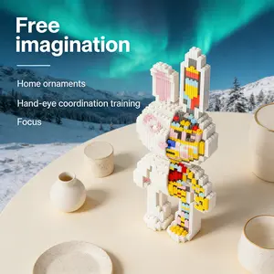 Creative Bunny Pattern Diecast Toy Model, 1451pcs, Original Authentic, New 2026 Size, Gift Idea, DIY Craft, Home Decor