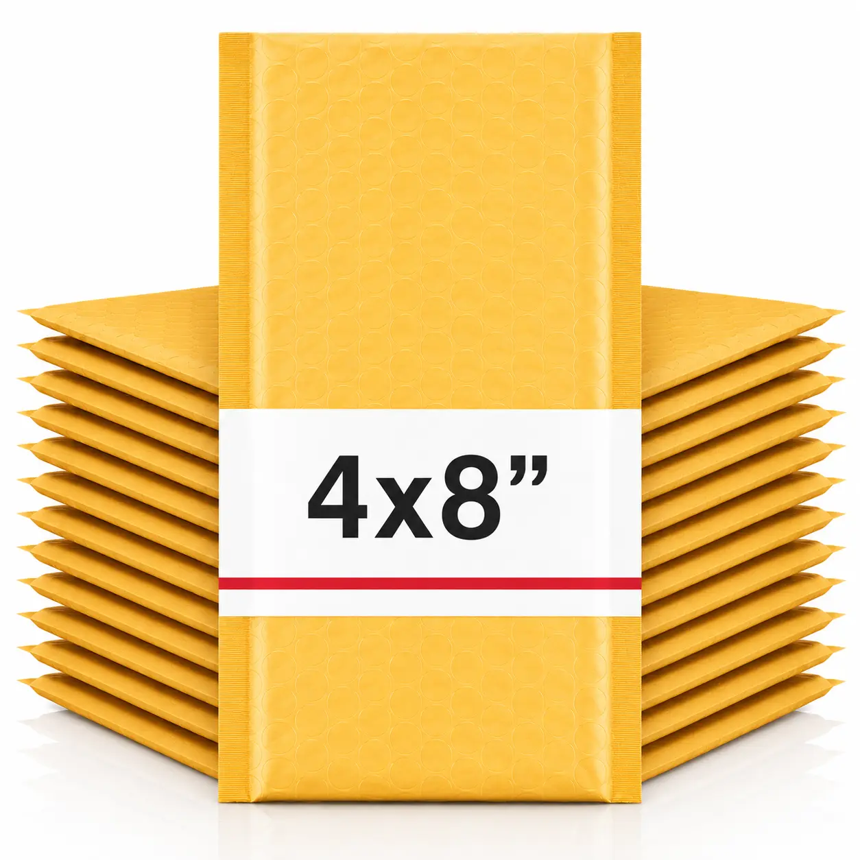 Bubble Mailers 4 x 8 Inch, Kraft Bubble Mailers, Padded Shipping Envelopes, Self Seal Mailing Bags for Jewelry, Cosmetics, Accessories & Small Business