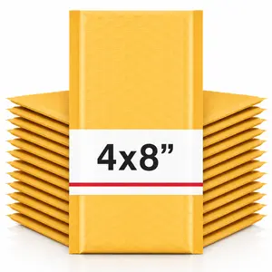 Bubble Mailers 4 x 8 Inch, Kraft Bubble Mailers, Padded Shipping Envelopes, Self Seal Mailing Bags for Jewelry, Cosmetics, Accessories & Small Business