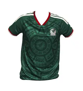 Mexico 2026 Soccer World Cup Home Jersey Men's Short Sleeves Striped Collar Cuffs Ollin Design FIFA 26