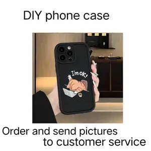 Office Worker Orange Cat DIY Cartoon Phone Case for iPhone 12–17, Compatible with All Models, Tianyan Stair Drop Protection, Creative Case for Professionals