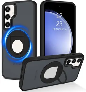 BENTOBEN Samsung Galaxy S23 Fe Case, Invisible Stand Magnetic Case with Magsafe Kickstand Ring Holder Slim Fit Shockproof Bumper Soft TPU Women Men Phone Cover for Galaxy S23 Fe 5G 6.4" 2023, Black