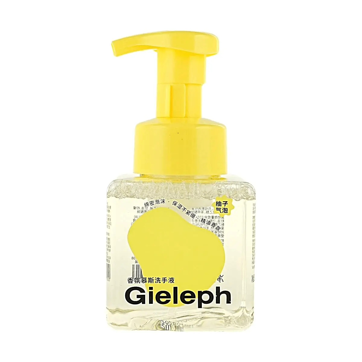 Gieleph LETO Sparkling Yuzu Fragrance Mousse Hand Soap - Amino Acid Gentle Cleansing, Fine Foam, 250ml