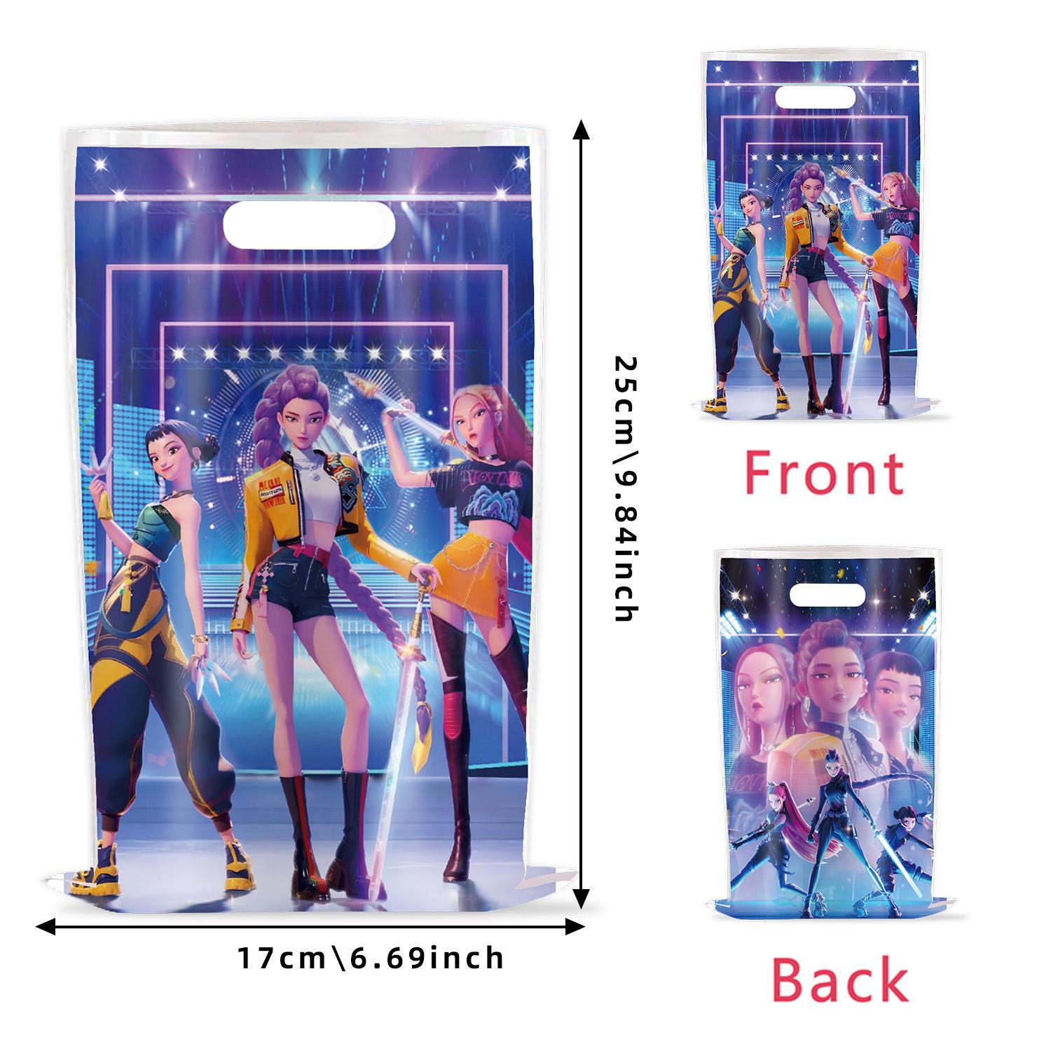 For K Pop Demon Hunters Party Supplies,62 PCS Birthday Decorations Set Include Banner,Balloons,Hanging Swirls,Cake Cupcake Toppers for Boys Girls Hunters Theme Party