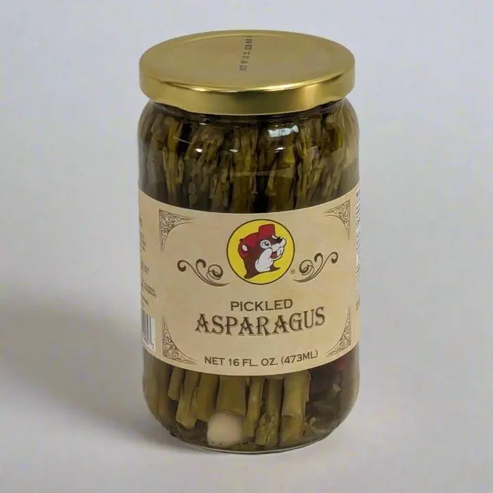Buc-ee's Pickled Asparagus, 16 FL OZ - Tangy Dill, Garlic & Black Peppercorn Brine, Fresh Crisp Natural Veggie, Snacks Pickled for Salads, Charcuterie Boards, High Fiber Pantry Food