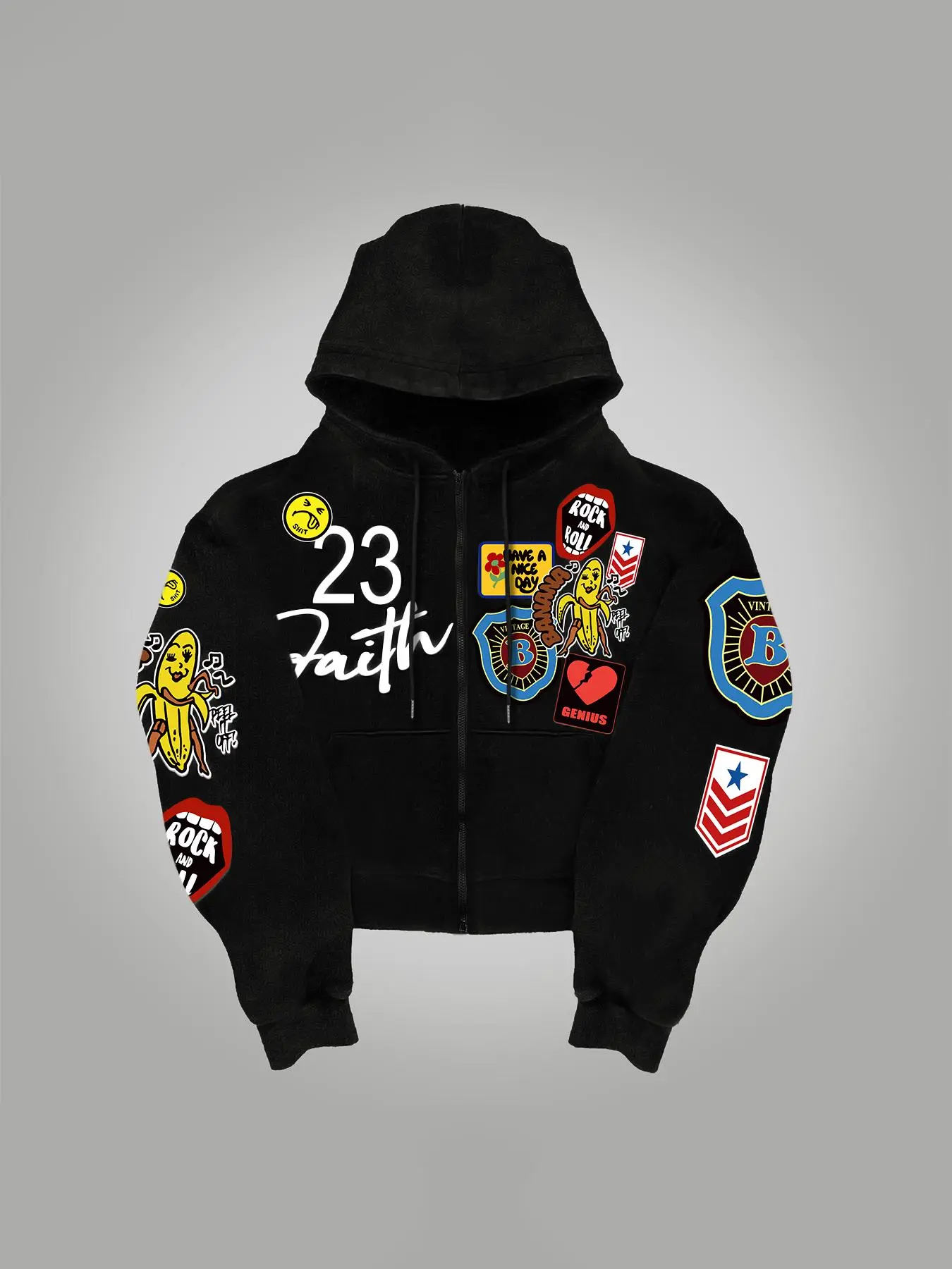 Unisex Letter & Figure Print Zip Up Hoodie, Casual Regular Fit Long Sleeve Drawstring Pocket Hooded Top for Fall & Winter, Men's Top for Daily Wear, Streetwear Hoodie, Casual Hooded Sweatshirt, All Genders Hoodies