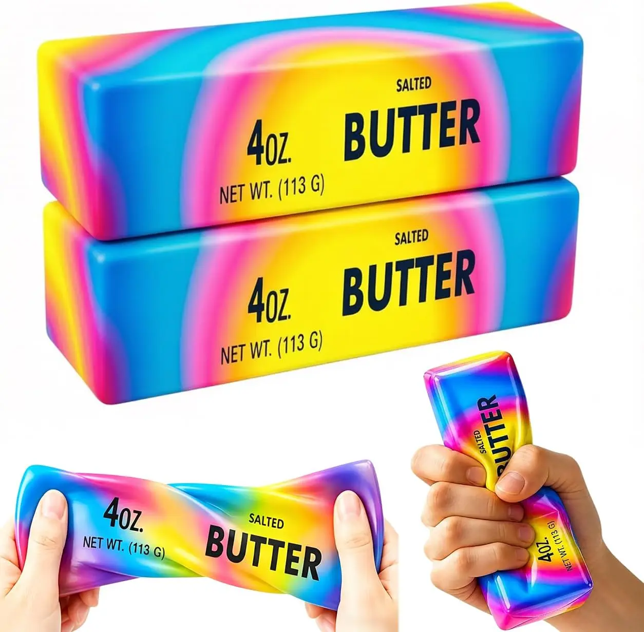2-Pack Butter Squishy Stress Toy 2026 New Soft Novelty Toy,Realistic Butter Stick Fidget, Slow Rising Soft Squeeze Toy for Adults Stress Relief & Anxiety Relief