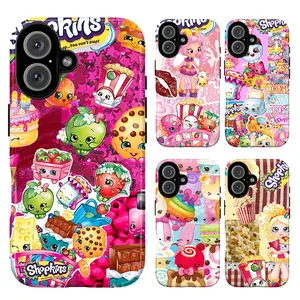 Shopkins Phone Case – Cute Kawaii Cartoon Aesthetic Cover, Colorful Candy Dessert Food Characters, Childhood Nostalgia Fun Design Phonecase for iPhone 17 16 15 14 13 Pro Max & Samsung Galaxy S25 S24 S23, Gift for Girls & Women